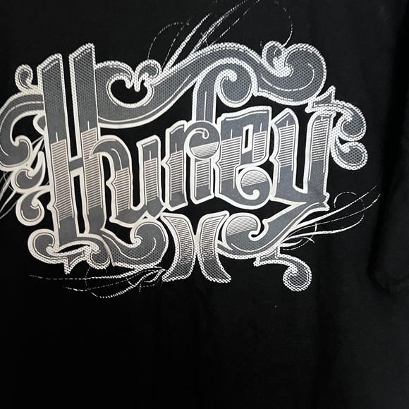 HURLEY BLACK awesome tee sz lg mens - Picture 2 of 4